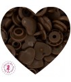 Pressions KAM - Coeur - Chocolat - B26