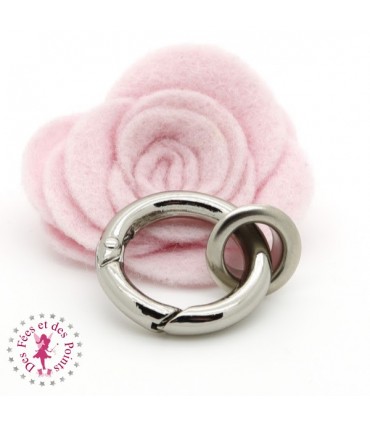 Anneau avec ouverture à charnière ø 24 mm - Argent avec oeillet